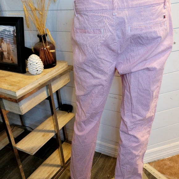 Tommy Hilfiger Red & White Striped Pants - Picture 2 of 3